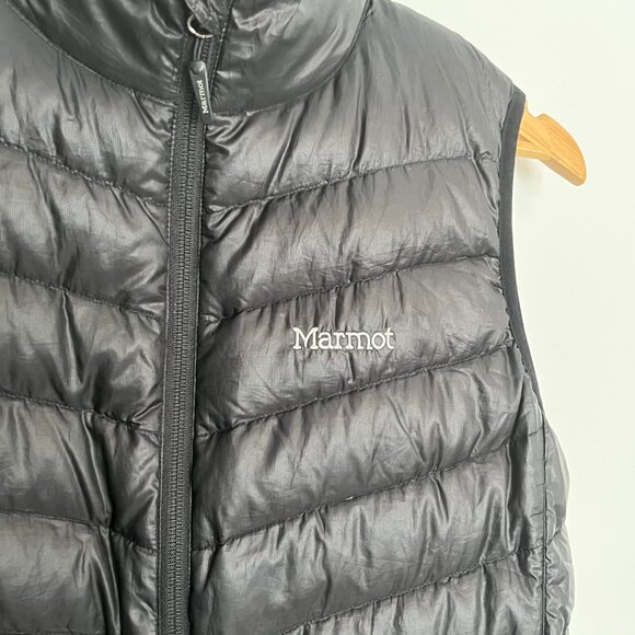 Marmot. 800 Fill. Down Vest. Black Color. Size Medium. Womens. - Picture 3 of 7